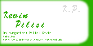 kevin pilisi business card